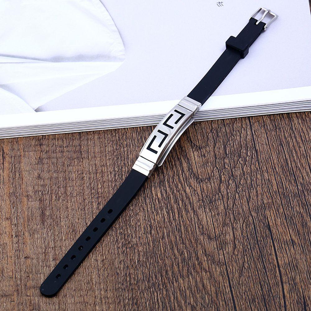 Vòng Tay Dây Silicon Họa Tiết Hui Đơn Giản Thời Trang Đường Phố Phong Cách Hàn Quốc Cho Nữ