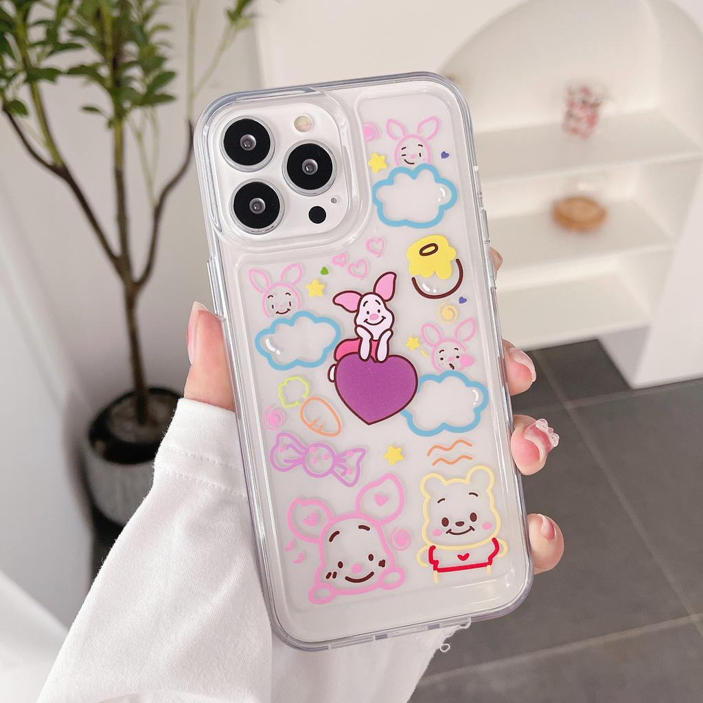 Ốp Điện Thoại Acrylic In Hình Winnie the Pooh Cho IPhone 13Promax 12 11 X Xs Max XR