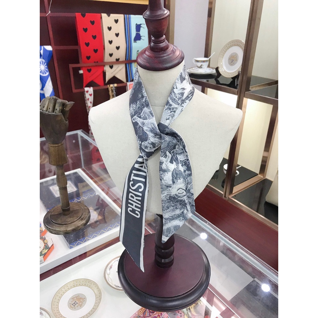 Băng Đô Cài Tóc Ruy Băng Lụa In Họa Tiết Động Vật Thời Trang Cho Nữ