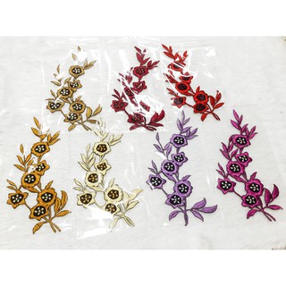 Hoa thêu 3d bông mai sẵn gắn áo đính kết trang trí trang phục