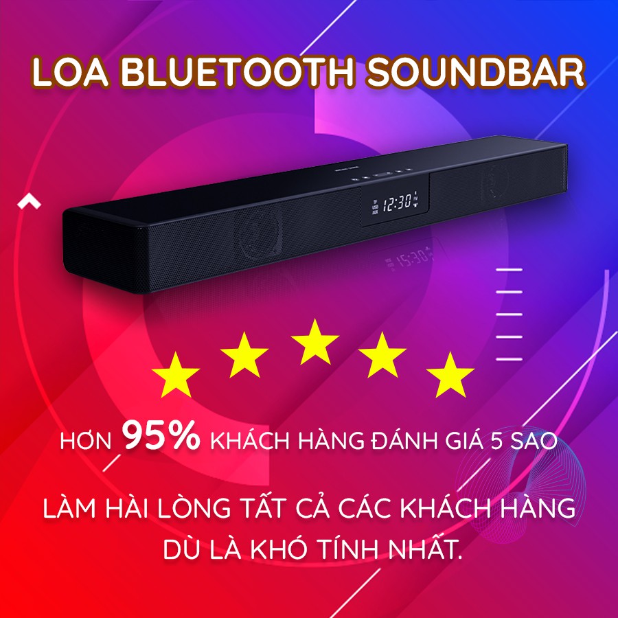 Loa Bluetooth Soundbar, âm thanh chân thực,  cân bằng và chính xác, bộ điều chỉnh  chuyên nghiệp đến từng tần số
