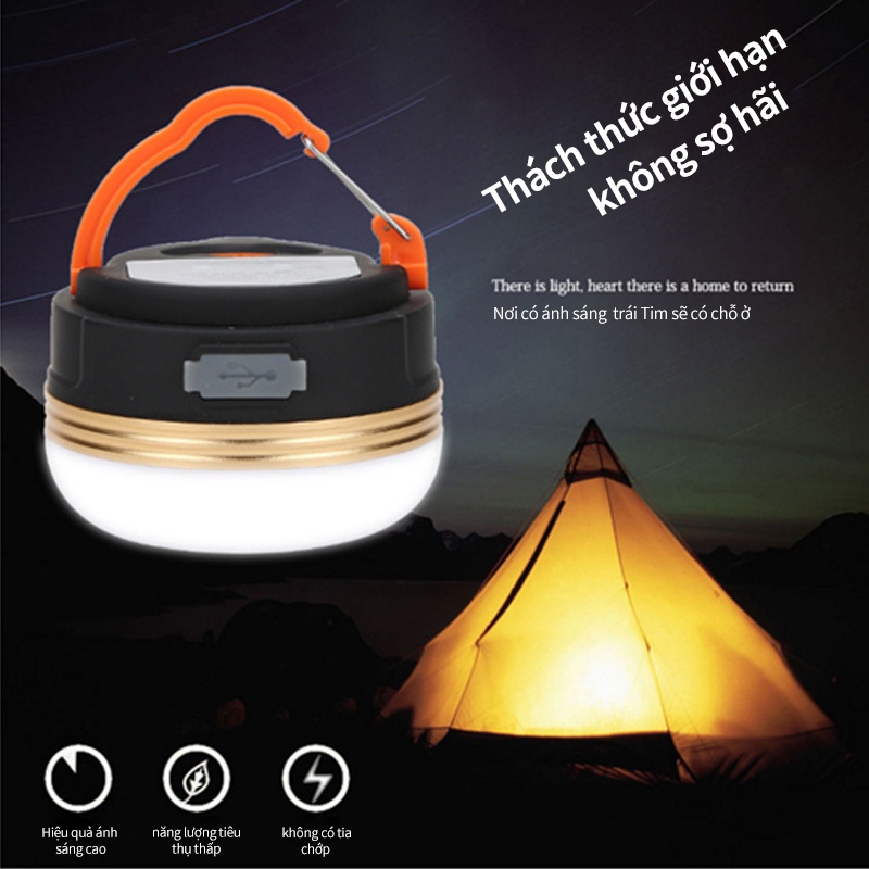 đèn led treo lều, đèn treo lều đèn cắm trại nhỏ gọn có sạc usb có thể thu gọn tiện lợi Đèn cắm trại dã ngoại