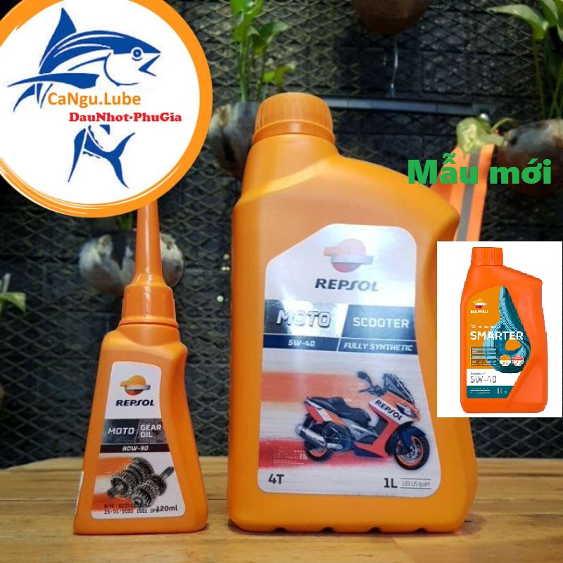 [DauNhot-PhuGia]Combo nhớt xe tay ga repsol 5W40, nhớt repsol tay ga 5W40 chai 1L mua combo để được giá tốt nhất