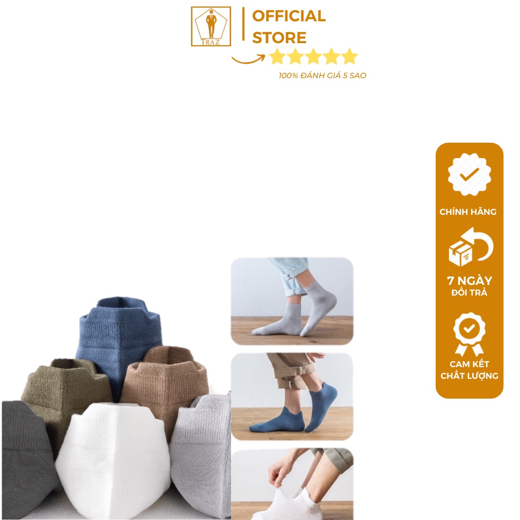 Tất Vớ cổ cao TRAZ nữ nam trơn chất vải mềm dày thoáng khỉ Unisex Hàn Quốc