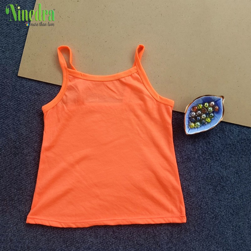 Áo thun hai dây bé gái cotton hàng xuất mỏng mát size cho bé 13-15kg
