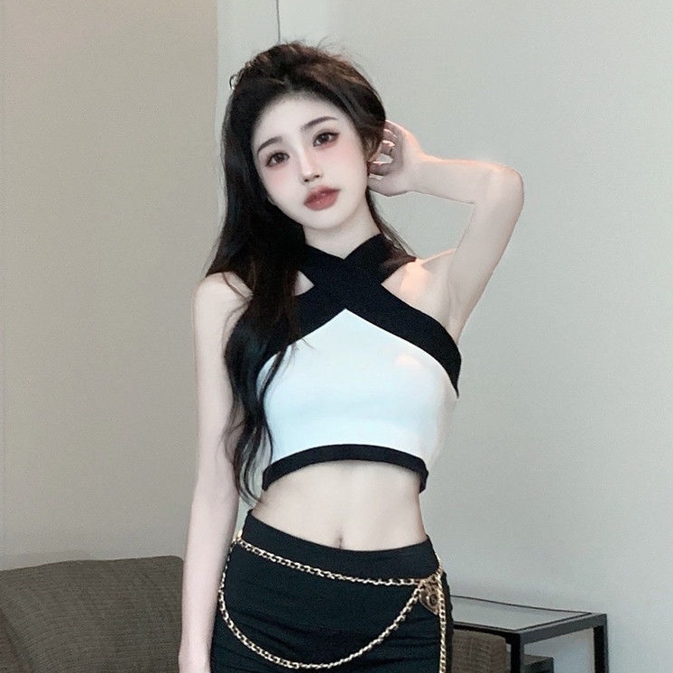 Áo Hai Dây Dáng Ngắn Hở Vai Thời Trang Mùa Hè Quyến Rũ Cho Nữ