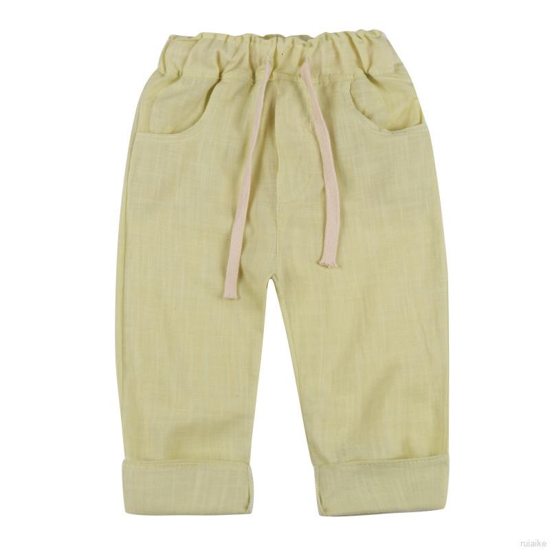 ruiaike  Baby Boys Baggy Casual Harem Pants Toddler Kids Drawstring Sweat Pants Elastic Waist Joggers Trousers