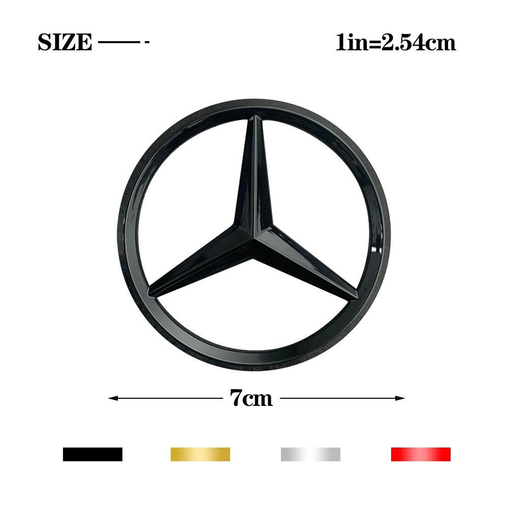 Mercedes-Benz Kim loại Biểu tượng Nhãn dán Thùng sau ô tô Sửa đổi Logo đề can Đối với C200 E260 S350L