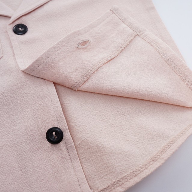 Bộ đồ hai mảnh gồm áo sơ mi tay ngắn và quần đùi vải cotton màu trơn thời trang Hàn Quốc cho bé trai và bé gái 1-6 tuổi