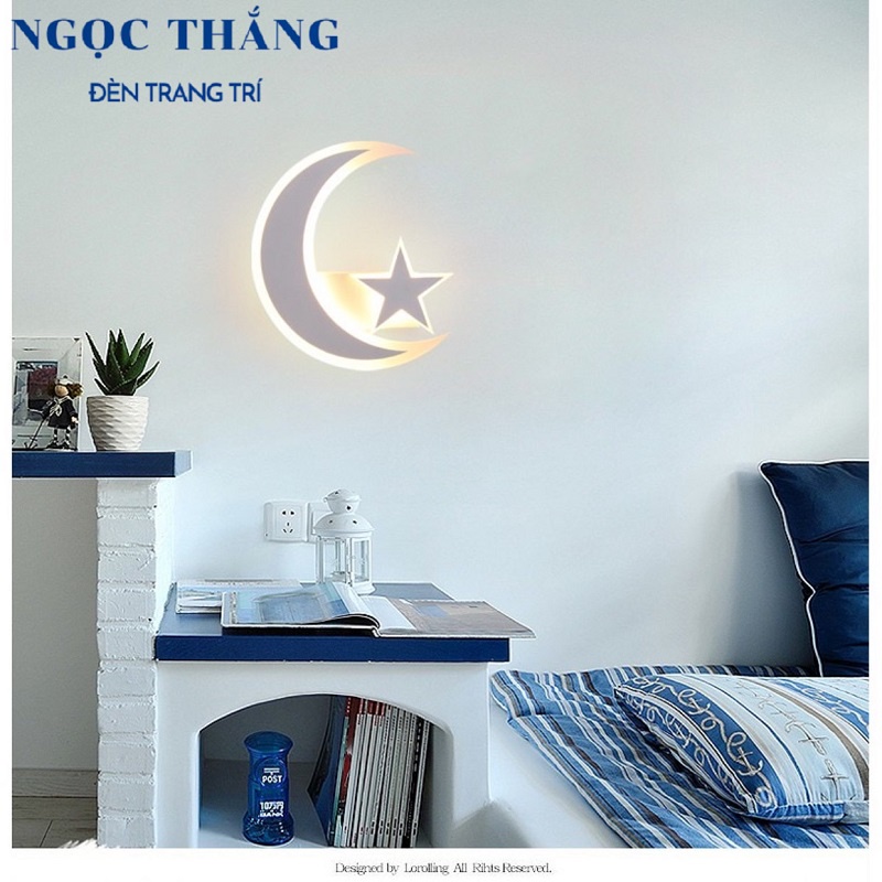 Đèn Led treo tường ốp tường trang trí trong nhà cầu thang Trăng và Sao Led 8W 220V GT311B Ngọc Thắng