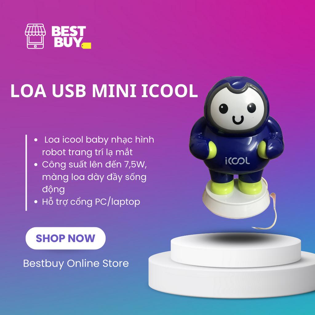 Loa USB Mini ICOOL, Nguồn USB, Jack 3.5 dùng cho PC, Laptop