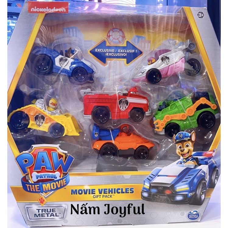 [HÀNG CHÍNH HÃNG LOẠI ĐẸP] Mô hình 6 xe chú chó cứu hộ Paw Patrol