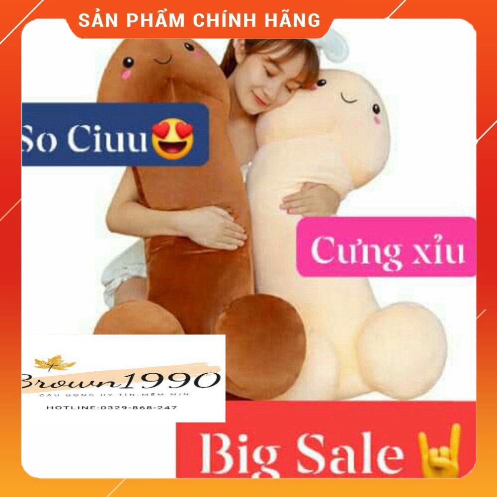 Gấu bông ciu dài size 1M nhồi bông dễ thương cao cấp ZinZon