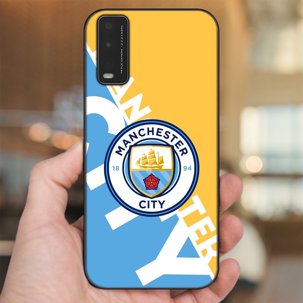 Ốp lưng Vivo Y20, Y20s, Y12s viền đen in hình Manchester City MC