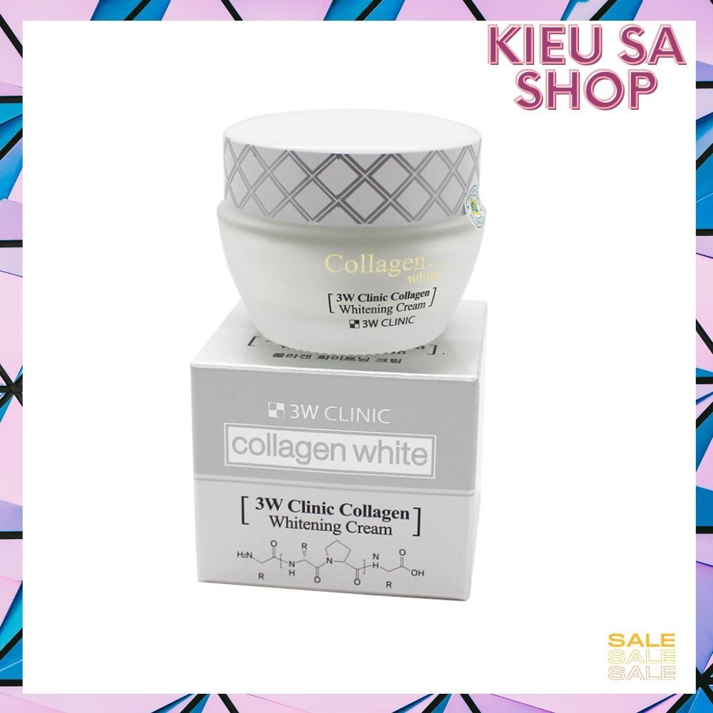 Kem Dưỡng Trắng Da Tinh Chất Collagen 3W Clinic Collagen Whitening Cream 60ml