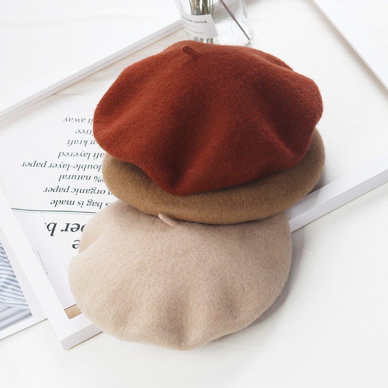 Mũ nồi beret dạ [ Ảnh thật ]