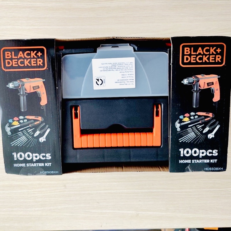 Bộ máy khoan động lực Black&amp;Decker HD650BXH-B1 (kèm 1 hộp nhựa + 100 phụ kiện)