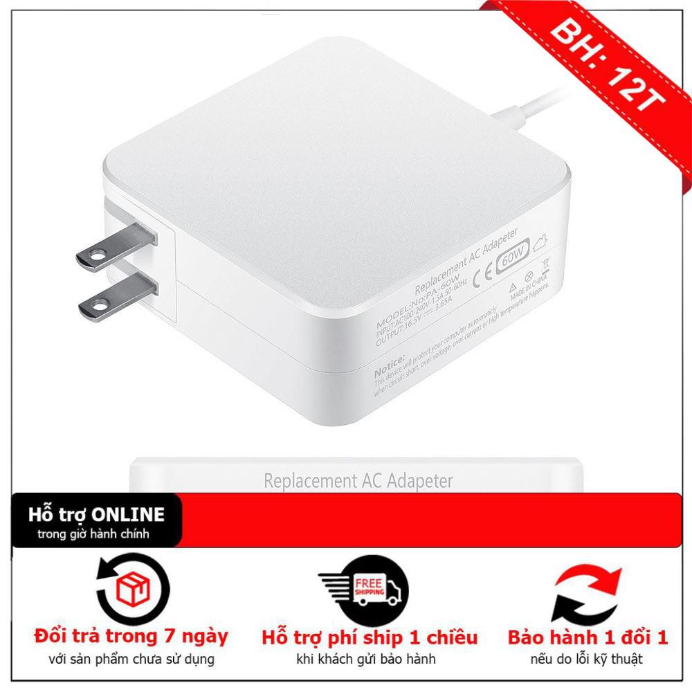 Sạc Macbook 60W MagSafe1 A1181, A1184, A1185, A1278, A1280, A1330, A1342, A1344 ( chân chữ L )