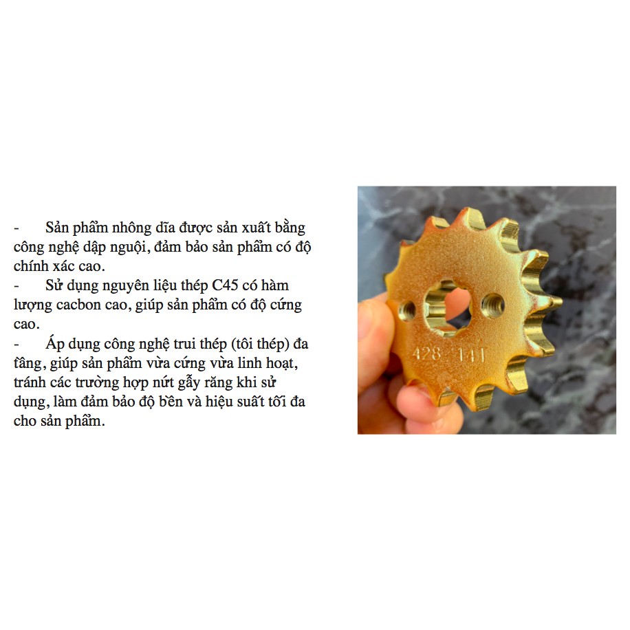 NHÔNG SÊN DĨA WAVE RS / WAVE RSX/ WAVE S110/ WAVE ALPHA LỚN/ FUTURE X/ FUTURE 125 VÀNG