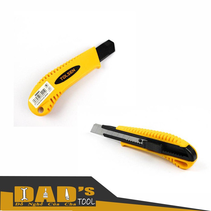 DAO RỌC GiẤY 18*100MM CÁN NHỰA / NHÔM - TOLSEN 30001/02