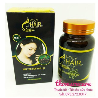 Poly Hair - Vên uống kích thích mọc tóc, đen tóc từ Hà Thủ Ô - Ngăn ngừa tóc bạc sớm