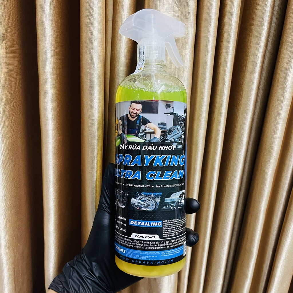 COMBO 3 chai Sprayking : Super Wash xà bông bọt tuyết, Ultra Clean tẩy nhớt, Repair tẩy nhôm