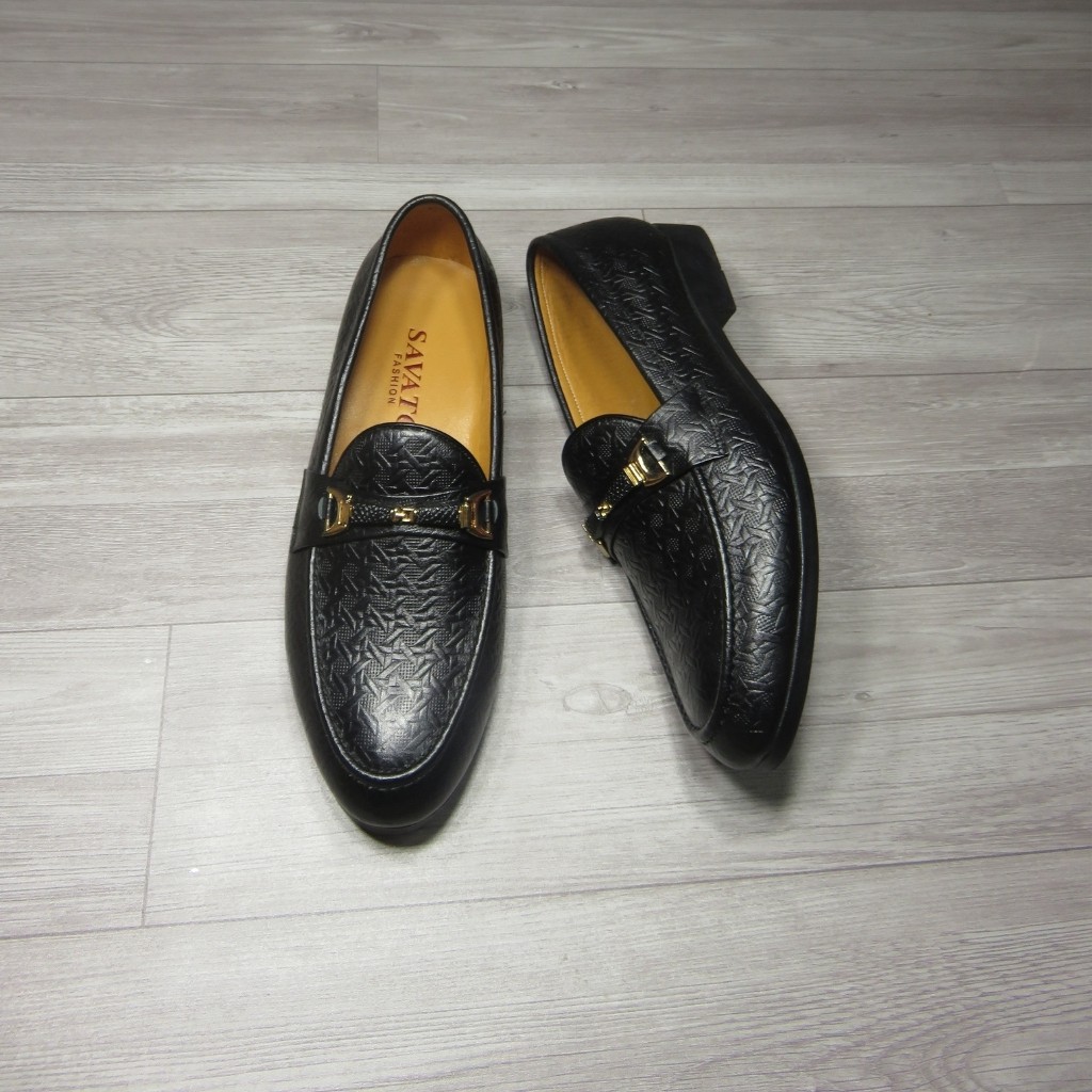 Giày Nam💘Giày Lười Nam Chất Liệu Da Bò Dập Vân Cá Sấu Bảo Hành 12 Tháng MS103 | BigBuy360 - bigbuy360.vn