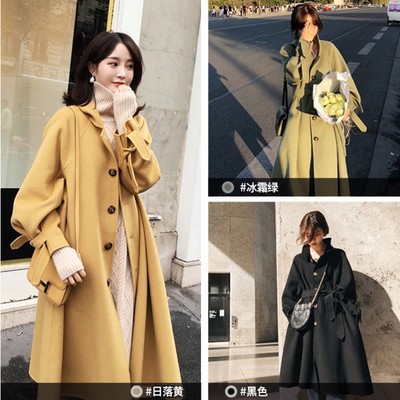 (Hàng Đẹp)Ảnh thật 4 hình cuối-HC403.Áo khoác dạ cashmere sang chảnh Hàn Quốc