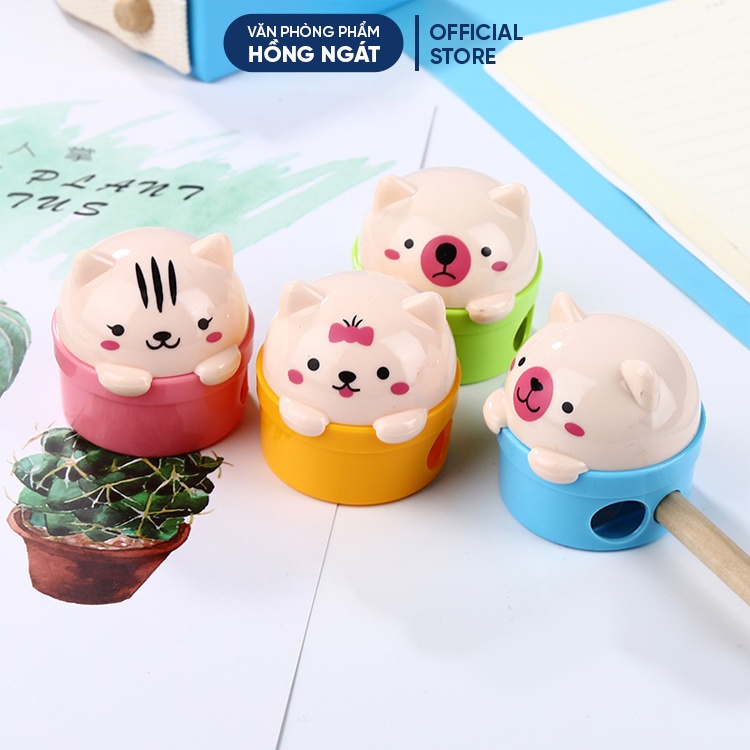 Gọt bút chì cute hình con gấu, đồ chuốt bút chì văn phòng phẩm đồ dùng học tập dễ thương làm quà tặng học sinh QT08