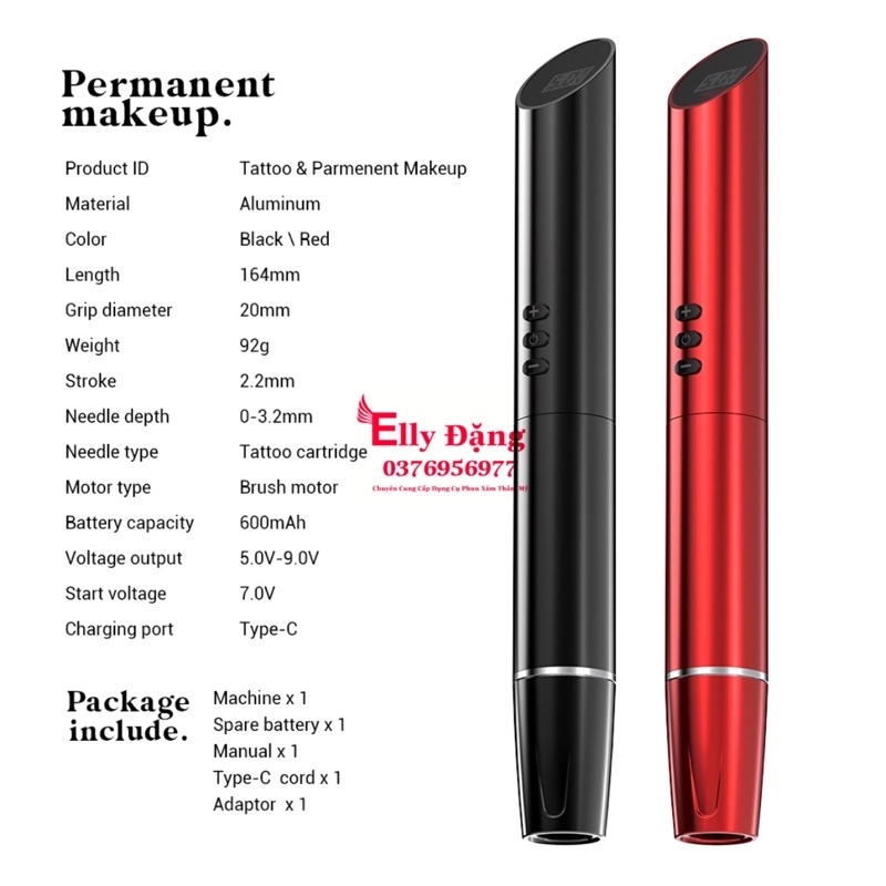 MÁY PEN TÍCH ĐIỆN PERMANENT MAKEUP RHEIN