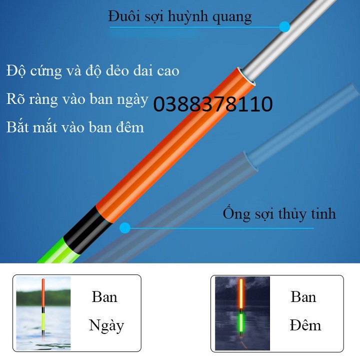 Phao Câu Đài Ngày Đêm CHUANG WEI Đuôi Cứng, Siêu Nhạy, Truyền Tín Hiệu Cực Nhanh - PC10