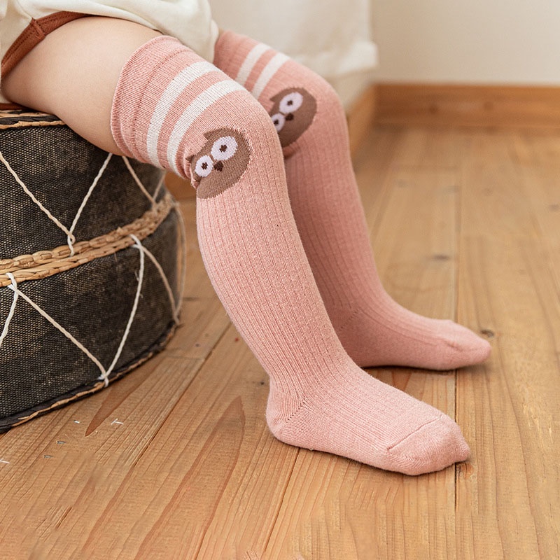 Vớ Cotton Giữ Ấm Mùa Đông Mềm Mại Thoải Mái In Họa Tiết Động Vật Hoạt Hình Kẻ Sọc Đơn Giản Cho Bé