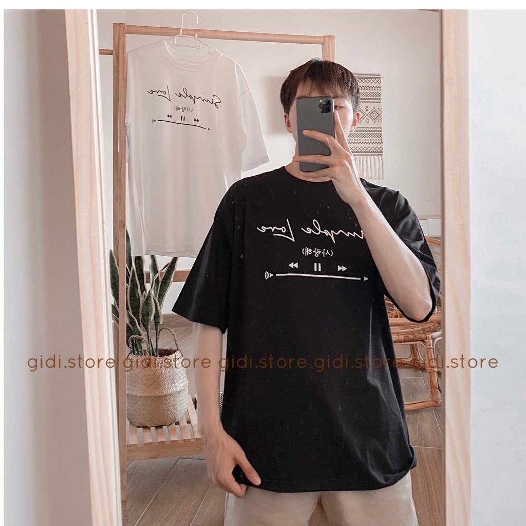 Áo Thun Simple Love tay lỡ Nam Nữ Unisex cổ tròn in chữ 💥 áo phông ngắn tay không cổ ảnh thật, không nhăn | BigBuy360 - bigbuy360.vn