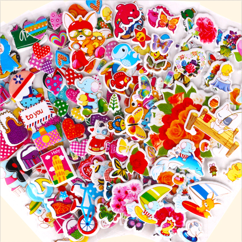 Miếng dán trang trí họa tiết hoạt hình 3D tùy chọn xinh xắn chống thấm nước