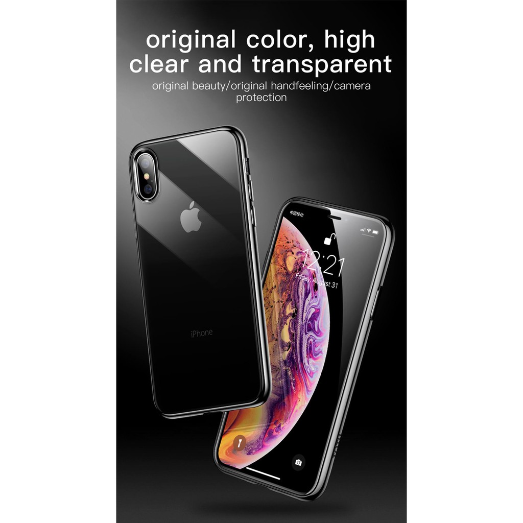 Ốp lưng iPhone XS MAX Totu Dẻo Viền Xi Màu