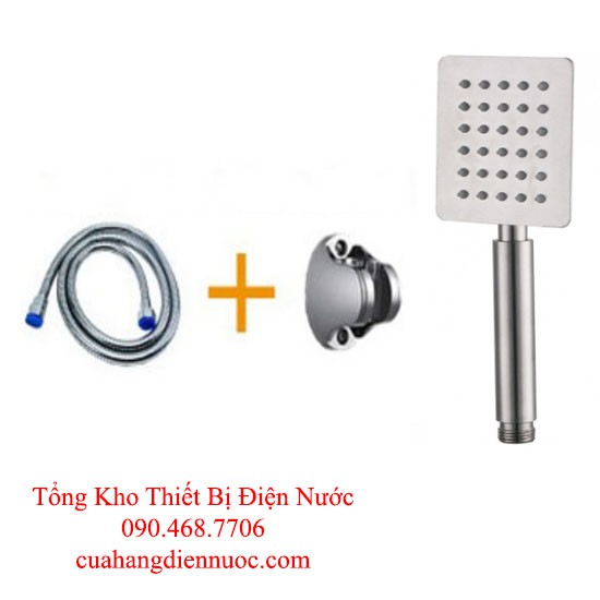 Bộ vòi hoa sen vuống inox 304 cao cấp VHS10