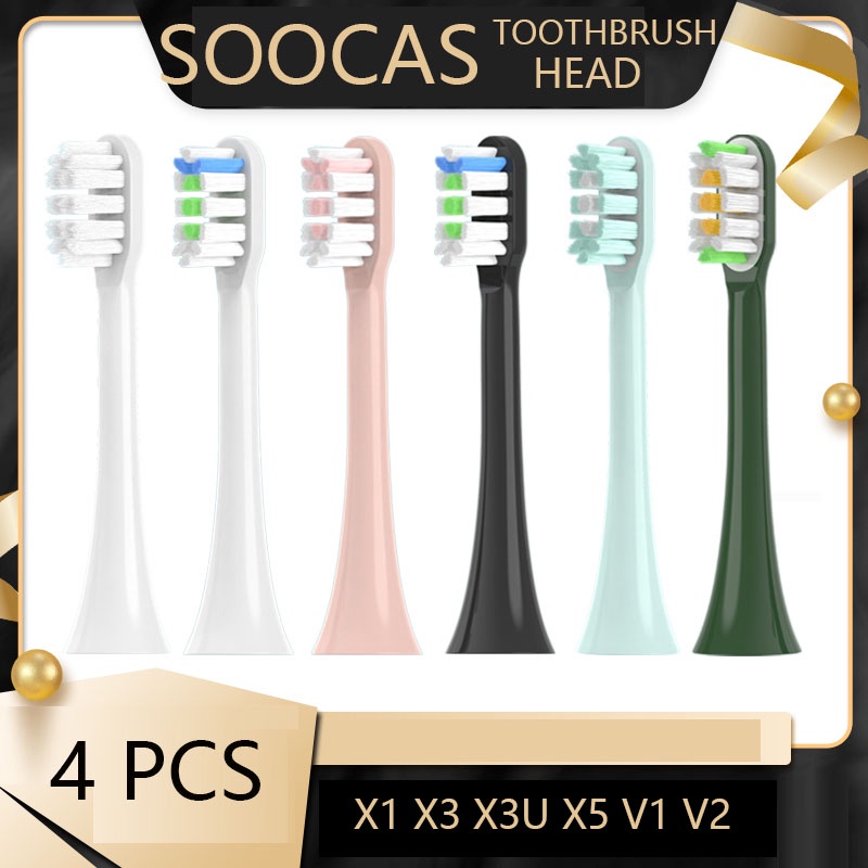 Bộ 4 Đầu Bàn Chải Thay Thế Cho Xiaomi Soocas X1 X3 X3U X5 V1 V2