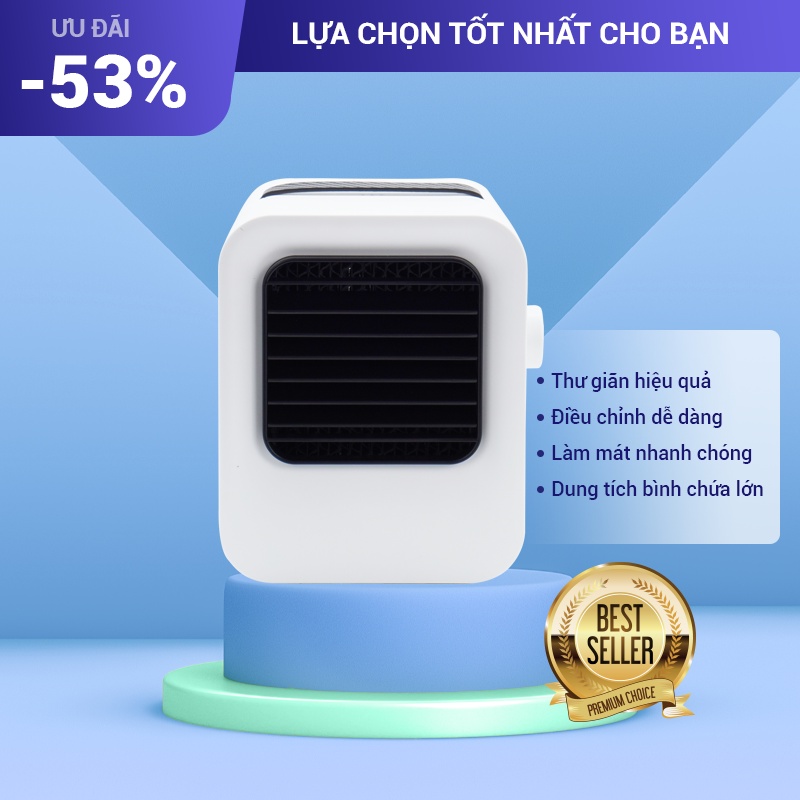 Quạt Điều Hòa Hơi Nước Mini Xiaomi Microhoo, Quạt Hơi Nước Mini Xiaomi, Nhỏ Gọn, Làm Mát Nhanh Chóng