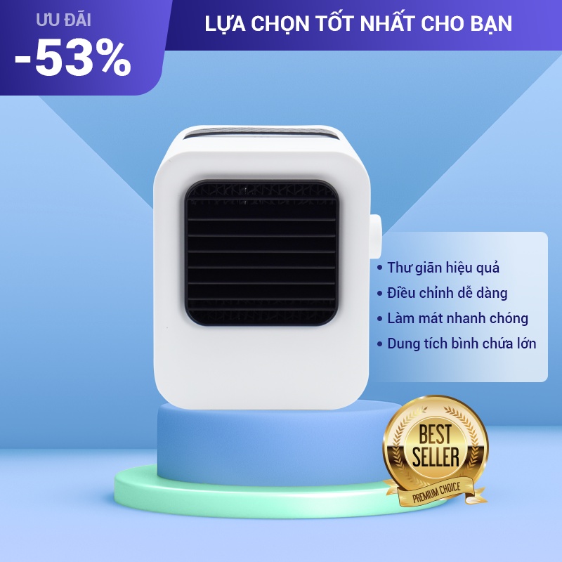 Quạt Hơi Nước Xiaomi, Quạt điều hòa hơi nước mini Xiaomi Microhoo, Quạt hơi nước để bàn, Thiết kế nhỏ gọn, làm mát nhanh