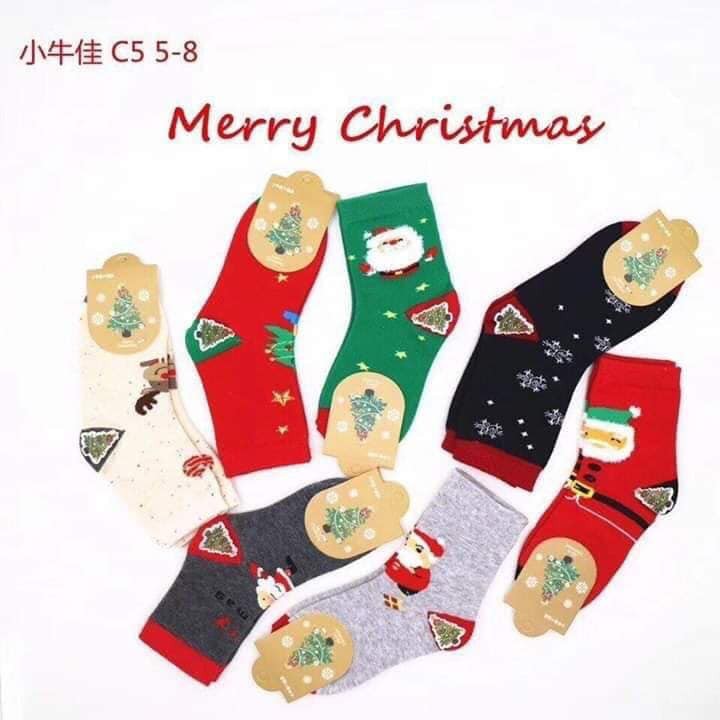 Set 5 đôi tất Noel cho bé đủ size