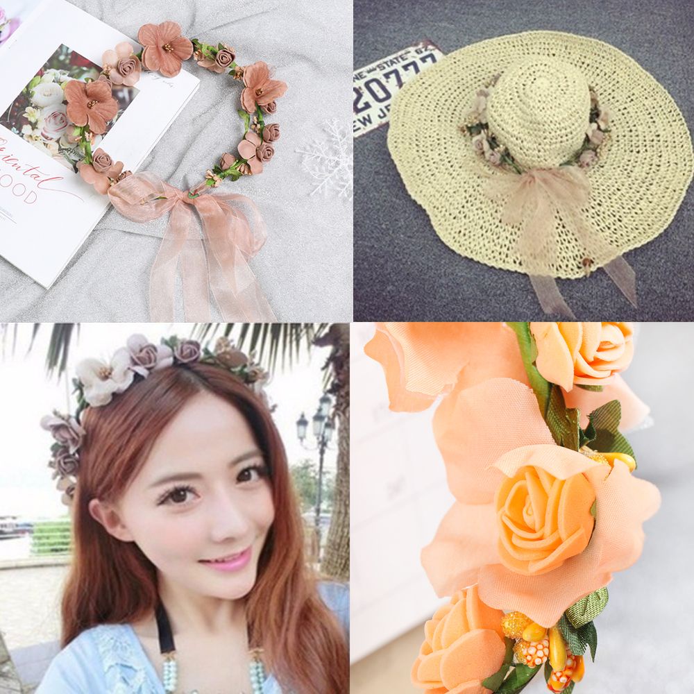 Vòng Hoa Đội Đầu Handmade Nhiều Màu Sắc Dành Cho Cô Dâu Mihan1