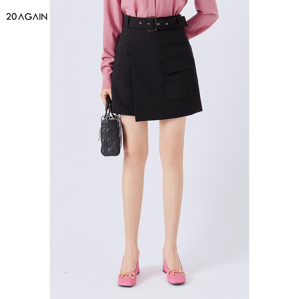 [Mã WABRAG99 giảm 10% đơn 99K] Chân váy công sở dáng A 20AGAIN hàng thiết kế túi ốp trẻ trung JAA1206 | BigBuy360 - bigbuy360.vn