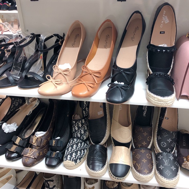 Giầy slip on viền cói