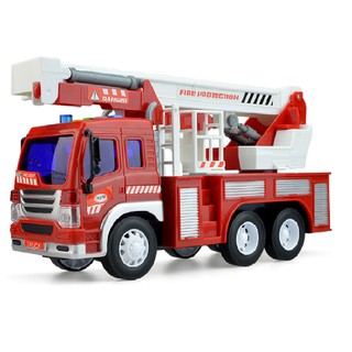 Xe cứu hỏa có cầu thang cẩu người  đồ chơi trẻ em mô hình tỉ lệ 1 16