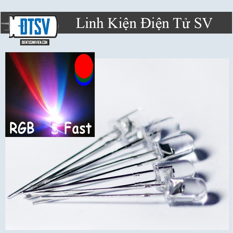 Combo 10 Led Nháy Đuổi 7 Màu RGB  5mm 2 Chân- Linhkiendientusv.vn