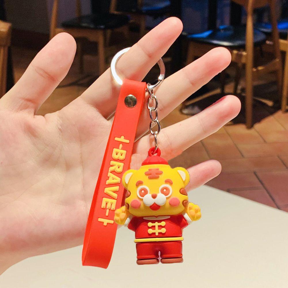 LAY Móc Khóa Hình Hổ Hoạt Hình Dễ Thương