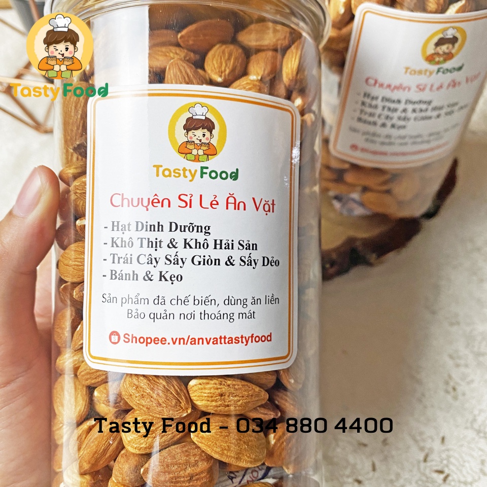 500G Lõi Hạnh Nhân Sấy Tatsy Food | Hàng chất thượng hạng | HOÀN ĐỔI 100% nếu không như mô tả