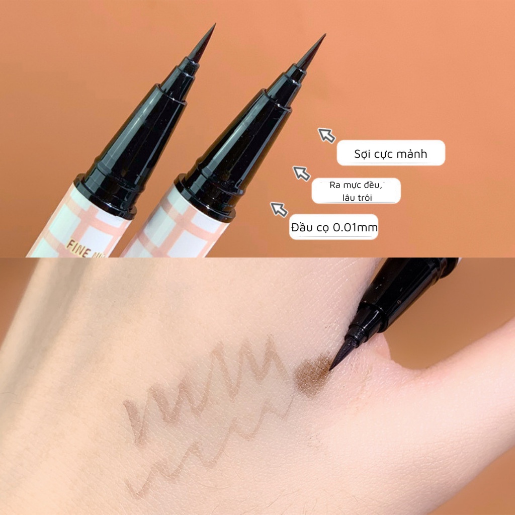 Bút kẻ bọng mắt, kẻ mắt, kẻ chân mày Xixi - Eyeliner Xixi đầu kẻ cực mảnh, chống nước, lâu trôi