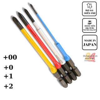 [made in Japan] Mũi vít nhật ANEX, 4 cạnh PH00(+00)/ mũi vít PH0(+0)/PH1(+1)/PH2(+2) mũi vít chuẩn chân ngắn