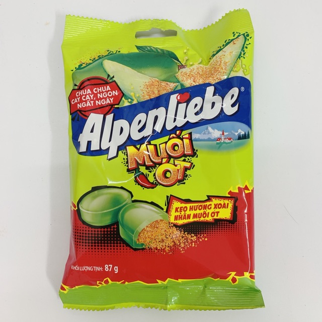 KẸO ALPENLIEBE HƯƠNG XOÀI NHÂN MUỐI ỚT GÓI 84,1G